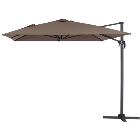 Sombrilla Excéntrica Rectangular 3x4M de Aluminio Parasol Grande para Jardín y Terraza