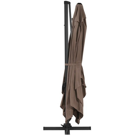 Sombrilla Excéntrica Rectangular 3x4M de Aluminio Parasol Grande para Jardín y Terraza