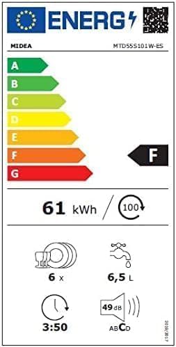 Lavavajillas Pequeño Blanco 55 cm para 6 servicios