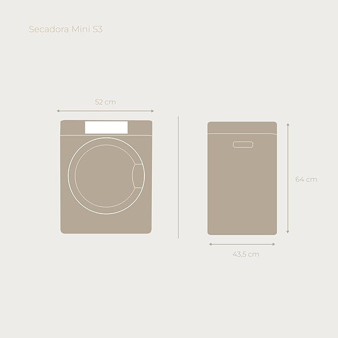 Secadora de Ropa Mini S3 , Capacidad: 3 kg,