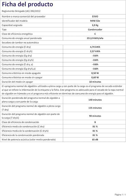 Secadora de Ropa Mini S3 , Capacidad: 3 kg,