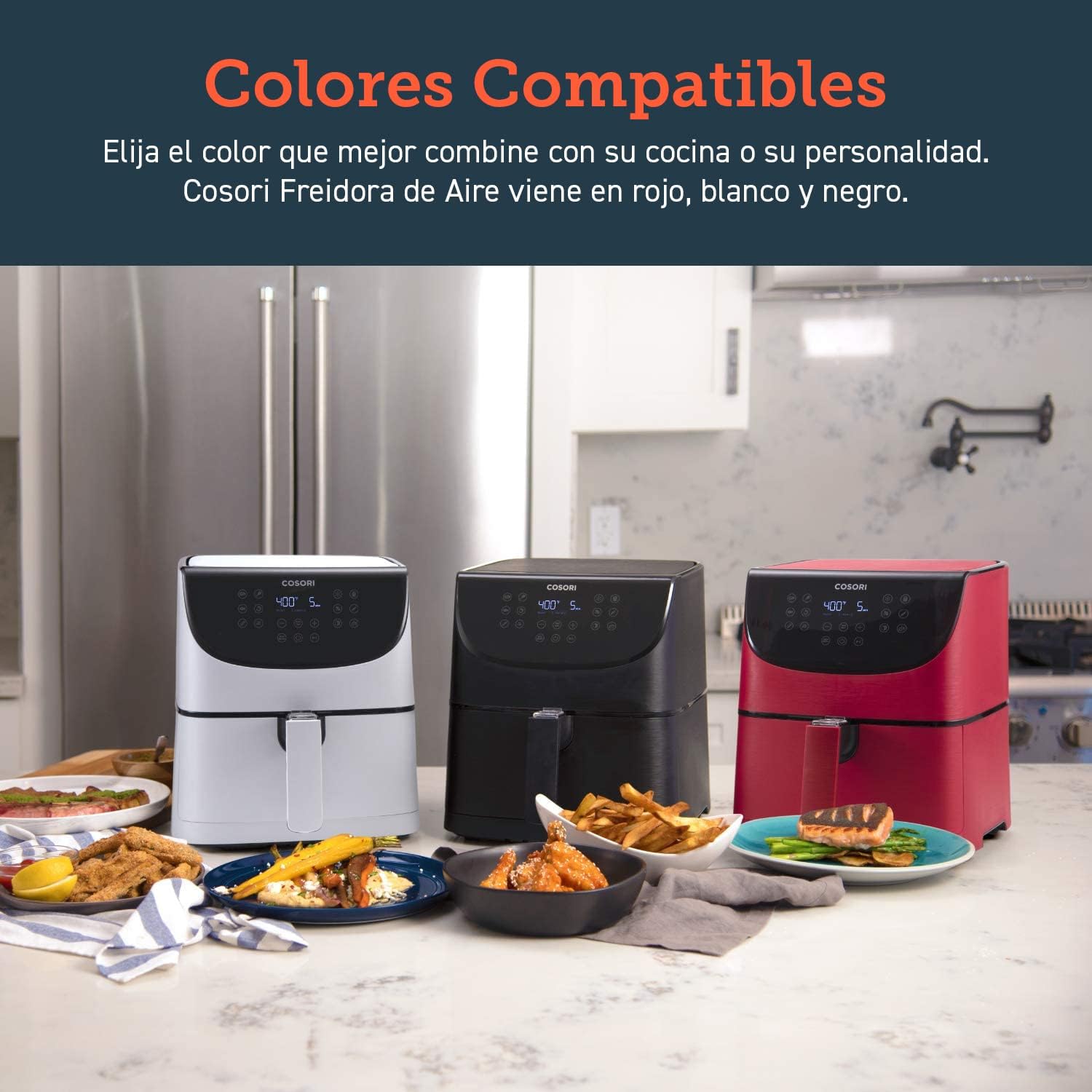 Freidora de Aire Práctica y Duradera 5,5L Air Fryer 1700W