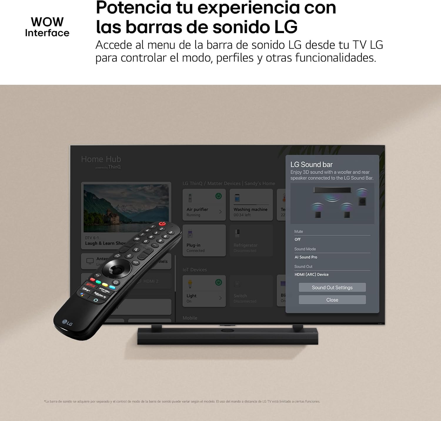 LG ",UHD 4K, Serie UT73, Smart TV, WebOS24, Procesador a5