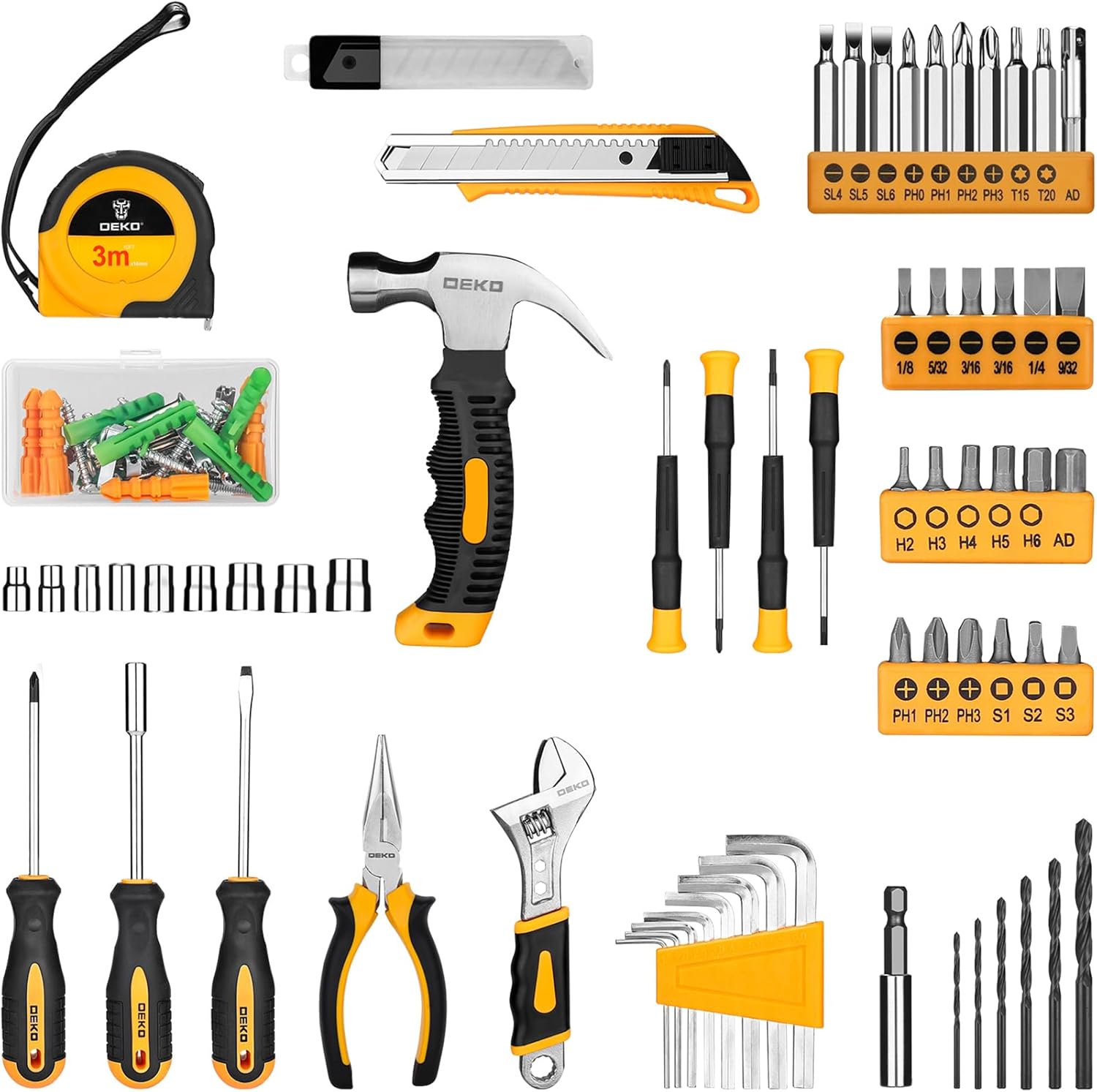 Kit de Herramientas Completo con Taladro Atornillador 8V – Maletín 126 Piezas para Bricolaje y Hogar