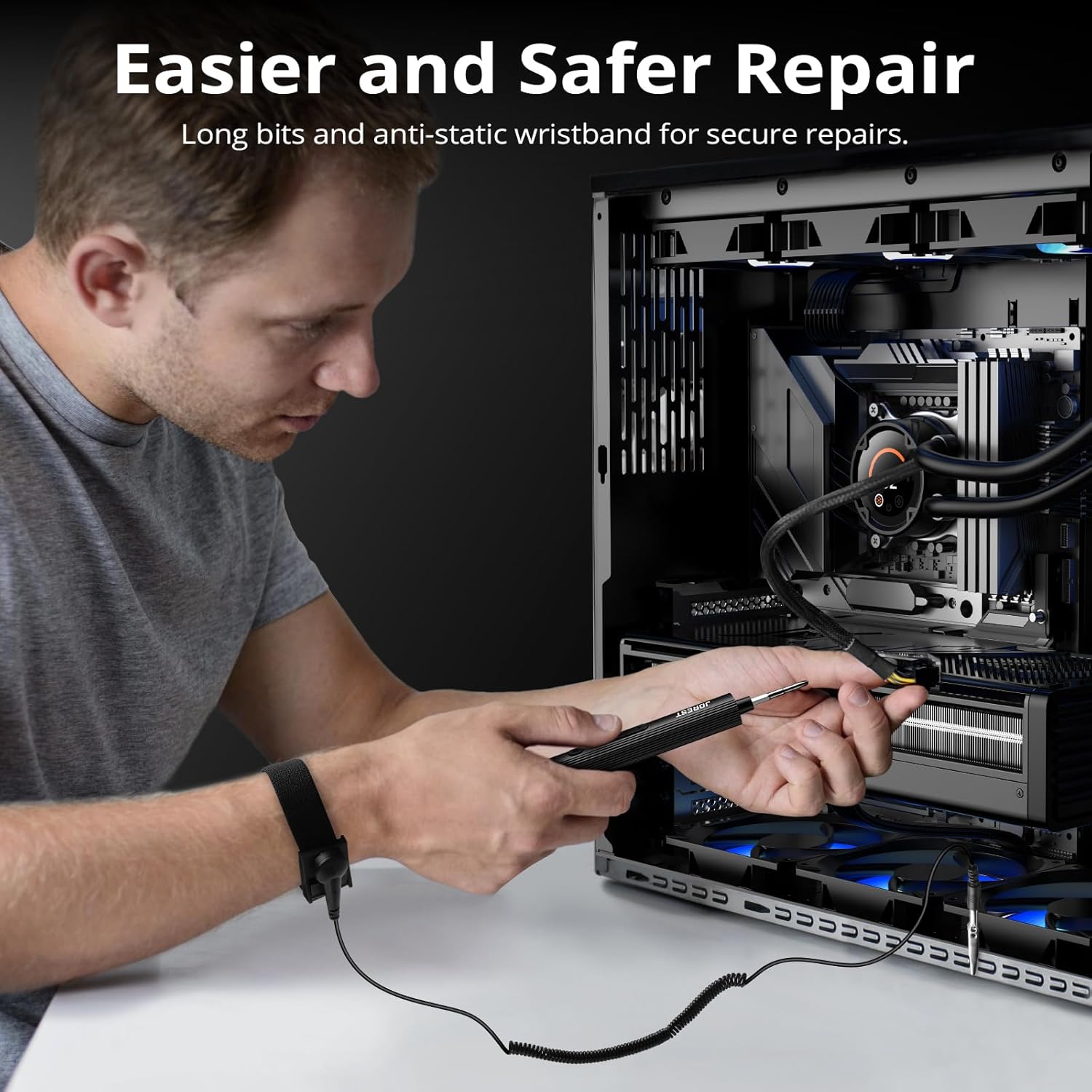 Kit de Destornillador de Precisión 155 en 1 – Mini Destornillador Eléctrico y Manual para Electrónica