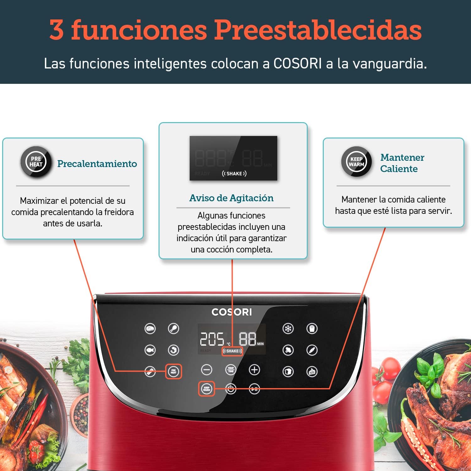 Freidora de Aire Práctica y Duradera 5,5L Air Fryer 1700W