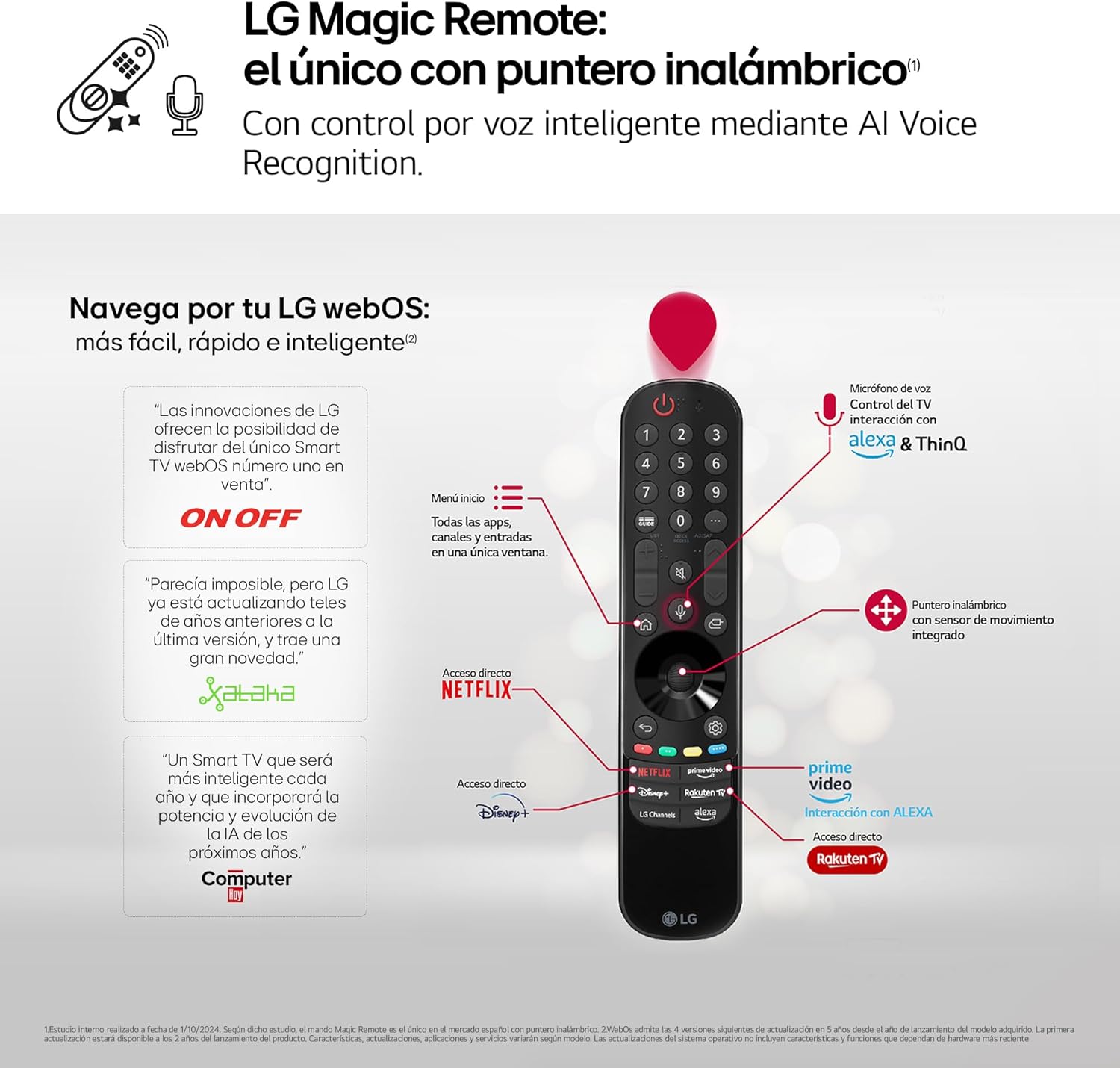 LG ",UHD 4K, Serie UT73, Smart TV, WebOS24, Procesador a5