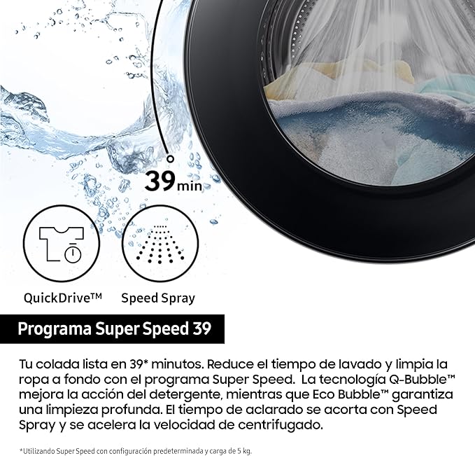 Lavadora 9K - Tecnología AI EcoBubble™ con SmartThings e Inteligencia Artificial