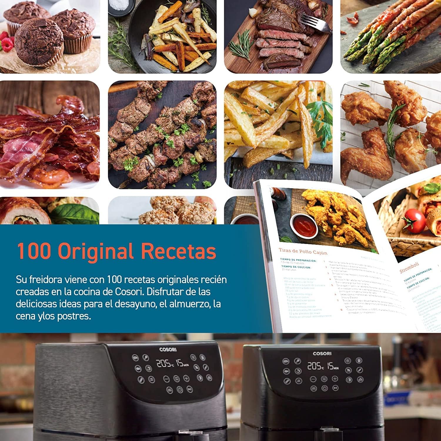 Cosori Freidora de Aire Duradera 5.5 L Air Fryer 1700W