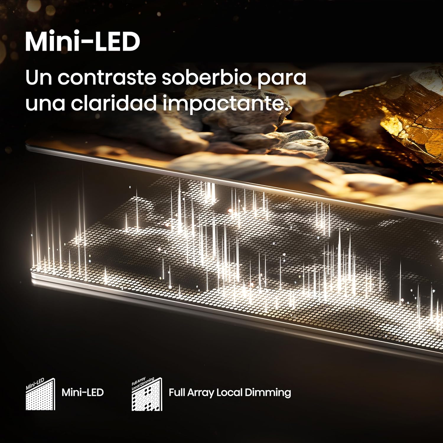 2025 Hisense 55E8Q Mini LED Smart TV, Quantum Dot, 144 Hz, subwoofer integrado, Dolby Vision