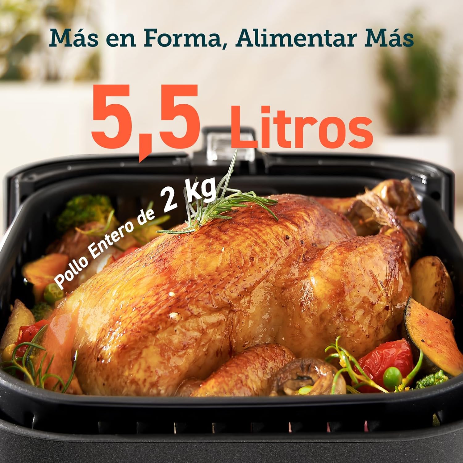 Freidora de Aire Práctica y Duradera 5,5L Air Fryer 1700W