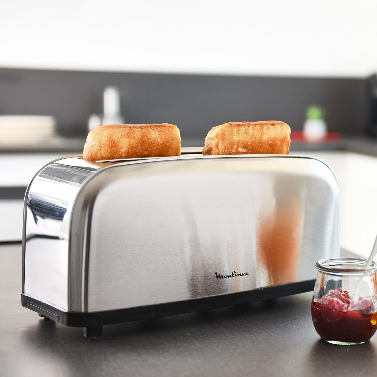 Tostador Acero Inoxidable, 2 Ranuras largas y anchas, 1400 W