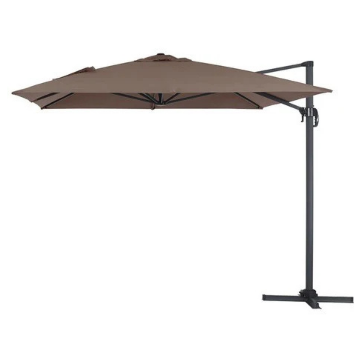 Sombrilla Excéntrica Rectangular 3x4M de Aluminio Parasol Grande para Jardín y Terraza