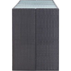 Conjunto de Bar para Jardín 9 Piezas  Mesa Alta y Sillas de Ratán Sintético para Exterior
