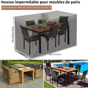 Funda Impermeable para Muebles de Jardín | Protección UV, Lluvia y Polvo para Exterior