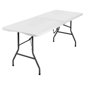Mesa Plegable Portátil 180x70 cm – Mesa Rectangular para Camping, Jardín, Eventos y Reuniones