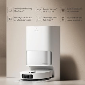 DREAME L10s Ultra Gen 2 Robot aspirador e fregona com RoboSwing MopExtend, 10000 Pa, modo para mascotas, estação base automática, 32 configurações de nível de água, limpieza de alfombras versátil