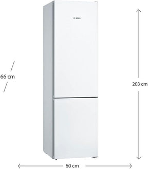 Frigorífico Combi, Libre instalación, Serie 4, VitaFresh, Acero antihuellas, [Clase de eficiencia energética E]