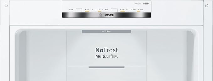 Frigorífico combi, Libre Instalación, VitaFresh Plus con Tirador integrado, 186x60 cm, 326 l, Color Blanco [Clase de eficiencia energética E]