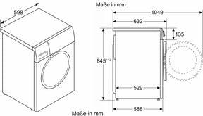 Serie 2 Lavadora de carga frontal, 7 kg, 1400 rpm