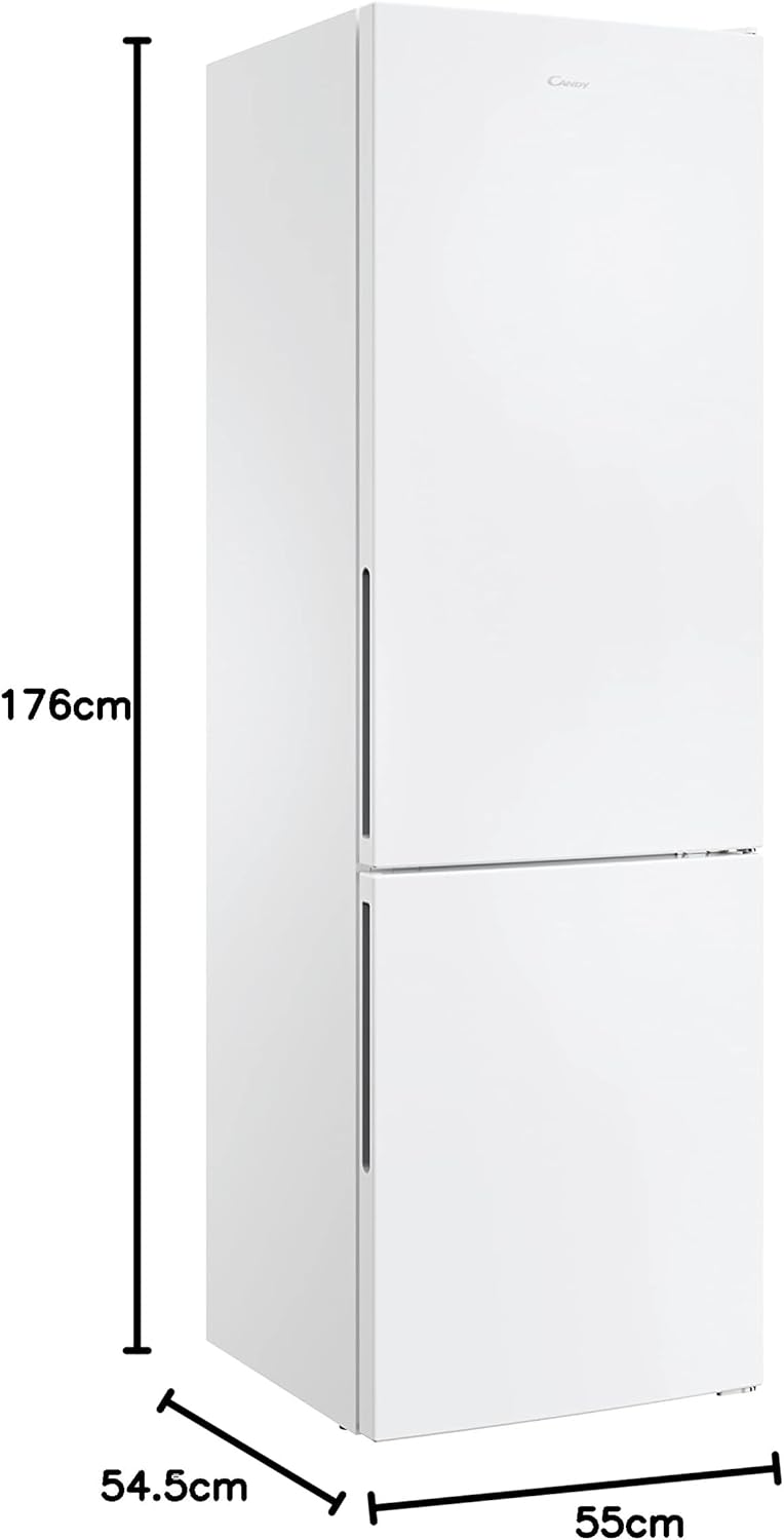 Frigorífico Combi, 55CM, Altura 1,77m, 260L, Low Frost, Función SuperCool, Cajón Verdulero, Control electrónico interno, LED, Puertas Reversibles, 39DB, Clase E, Blanco [Clase de eficiencia energética E]