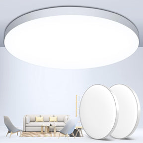OUILA Plafón LED de Techo, 24W 2000LM 6500K, Lámpara de Techo IP44 Ø28cm, Plafones LED para Techo, Ideal para Dormitorio, Cocina, Pasillo, Baño y Sala
