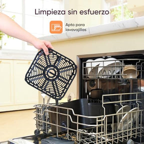 Cosori Freidora de Aire 5,5L Interior Metálico Real, Freidora de Aire Design Antioxidante, Tecnologia de Calentamiento Uniforme, 40 Receitas, Reducción de Grasas para uma Vida Saludable, Eficiencia