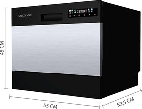 Lavavajillas Compacto Libre Instalación 6 cubiertos Bolero Aguazero 2300 Inox