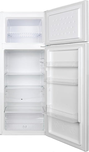 Frigorífico Combi, 211L, Cajón Verdulero, Iluminación LED, Puerta Reversible, 41DB, Alarma de Puerta, Ancho 55cm, Altura 1,45m, Blanco [Clase de eficiencia energética E]