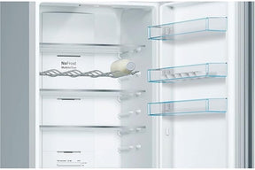 Frigorífico Combi, Libre instalación, Serie 4, VitaFresh, Acero antihuellas, [Clase de eficiencia energética E]