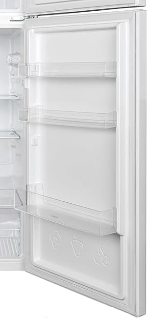 Frigorífico Combi, 211L, Cajón Verdulero, Iluminación LED, Puerta Reversible, 41DB, Alarma de Puerta, Ancho 55cm, Altura 1,45m, Blanco [Clase de eficiencia energética E]