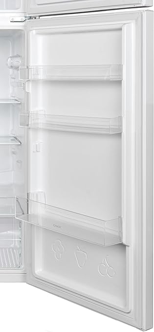 Frigorífico Combi, 211L, Cajón Verdulero, Iluminación LED, Puerta Reversible, 41DB, Alarma de Puerta, Ancho 55cm, Altura 1,45m, Blanco [Clase de eficiencia energética E]