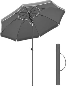 Sombrilla de Playa y Jardín 200 cm – Protección UPF 50+, Inclinación Ajustable y Altura Regulable con Bolsa de Transporte