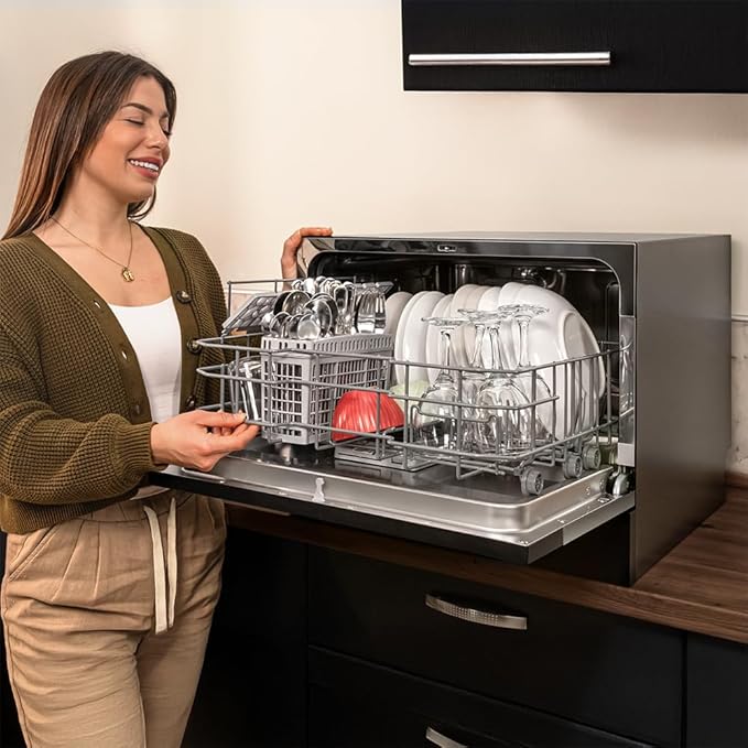 Lavavajillas Compacto Libre Instalación 6 cubiertos Bolero Aguazero 2300 Inox