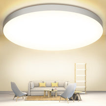 OUILA Plafón LED de Techo, 24W 2000LM 6500K, Lámpara de Techo IP44 Ø28cm, Plafones LED para Techo, Ideal para Dormitorio, Cocina, Pasillo, Baño y Sala