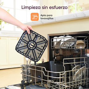 Cosori Freidora de Aire 5,5L Interior Metálico Real, Freidora de Aire Design Antioxidante, Tecnologia de Calentamiento Uniforme, 40 Receitas, Reducción de Grasas para uma Vida Saludable, Eficiencia