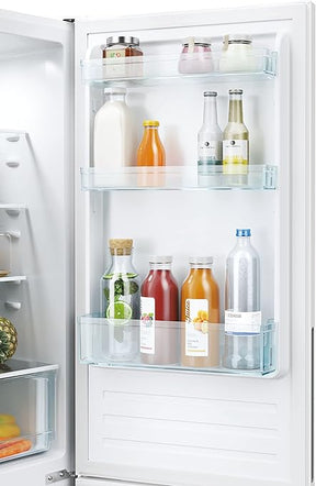 Frigorífico Combi, 55CM, Altura 1,77m, 260L, Low Frost, Función SuperCool, Cajón Verdulero, Control electrónico interno, LED, Puertas Reversibles, 39DB, Clase E, Blanco [Clase de eficiencia energética E]