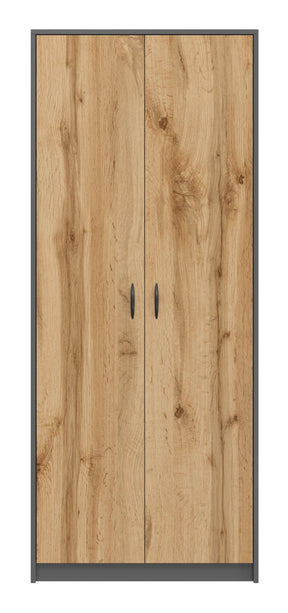 Armario multiusos para escobas 180 x 74 x 35 cm, grafite/carvalho Wotan