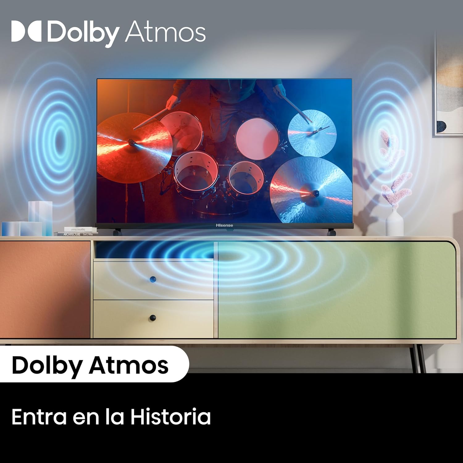 Hisense QLED TV, 32 Pulgadas, Dolby Atmos, Modo Juego, Entrada Tipo C
