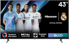 Hisense QLED Smart TV, 43 Pulgadas Televisor, Quantum Dot Colour, Dolby Vision