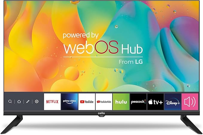 Cello 32" Smart TV LG WebOS HD Ready Televisión con Triple sintonizador
