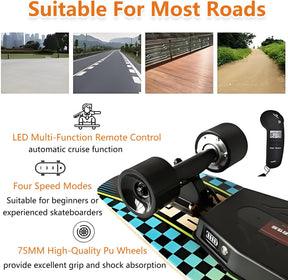 Monopatín Eléctrico para Adultos con Mando – Autonomía 26 km, Velocidad 22 km/h y Carga Máxima 150 kg