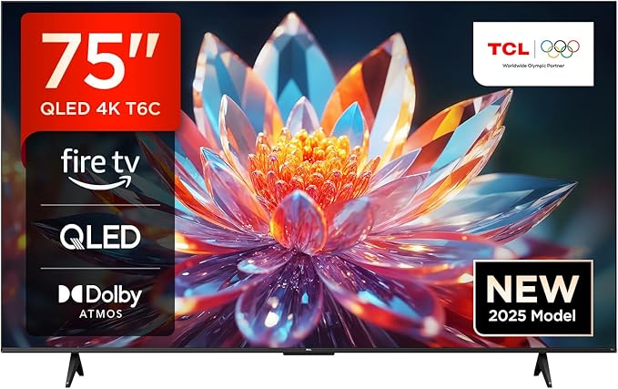 TCL 126cm (50 ") QLED Fire TV (4K Ultra HD, HDR 10+, Dolby Vision & Atmos, Smart TV, Game Master, 60Hz Motion clarity), Negro [Clase de eficiencia energética G]