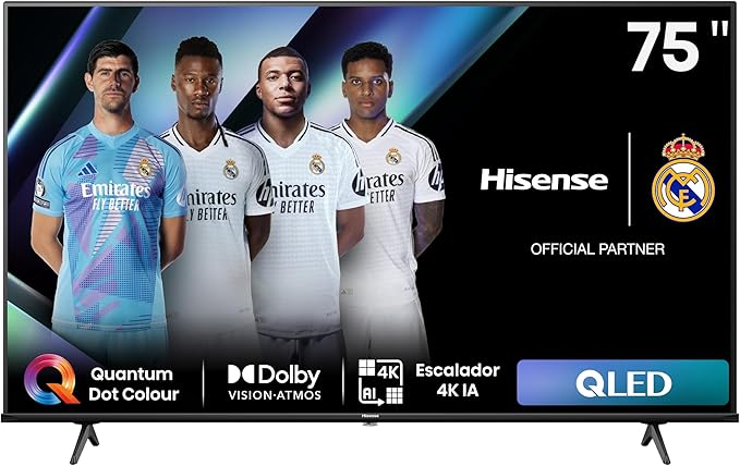 Hisense QLED Smart TV, 43 Pulgadas Televisor, Quantum Dot Colour, Dolby Vision