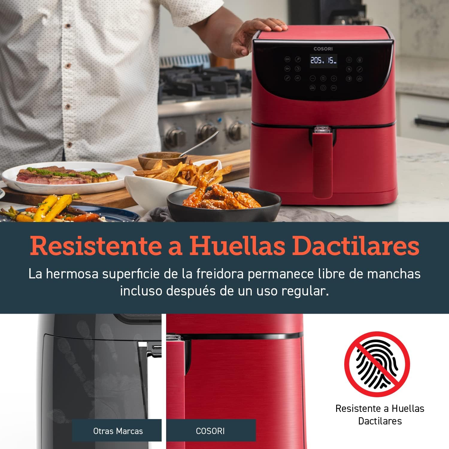 Freidora de Aire Práctica y Duradera 5,5L Air Fryer 1700W
