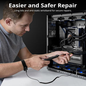 Kit de Destornillador de Precisión 155 en 1 – Mini Destornillador Eléctrico y Manual para Electrónica