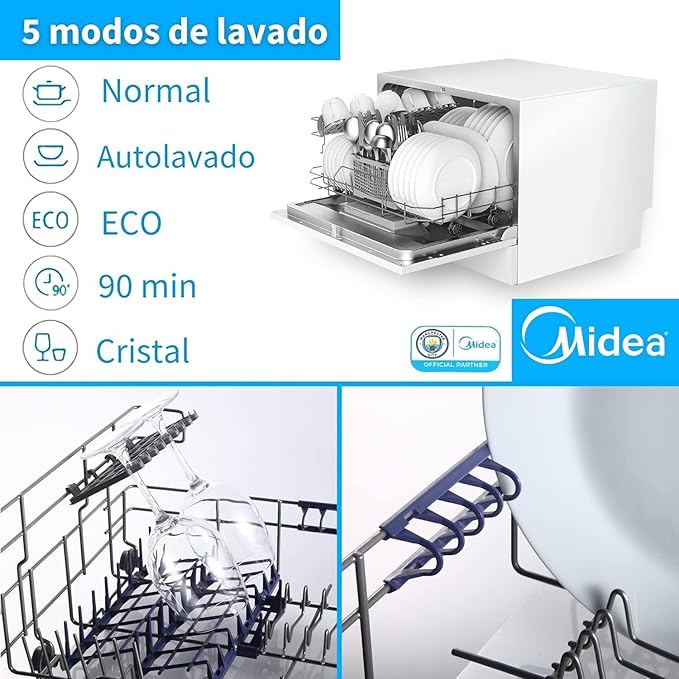 Lavavajillas  Pequeño Blanco 55 cm para 6 servicios