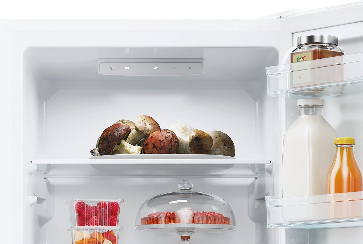 Frigorífico Combi, 55CM, Altura 1,77m, 260L, Low Frost, Función SuperCool, Cajón Verdulero, Control electrónico interno, LED, Puertas Reversibles, 39DB, Clase E, Blanco [Clase de eficiencia energética E]