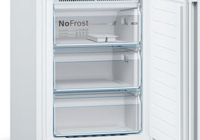 Frigorífico combi, Libre Instalación, VitaFresh Plus con Tirador integrado, 186x60 cm, 326 l, Color Blanco [Clase de eficiencia energética E]