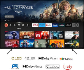 TCL 126cm (50 ") QLED Fire TV (4K Ultra HD, HDR 10+, Dolby Vision & Atmos, Smart TV, Game Master, 60Hz Motion clarity), Negro [Clase de eficiencia energética G]